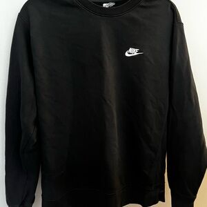 Nike Black Crewneck Sweatshirt with White Swoosh